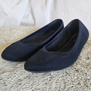 Market & Spruce Blue Knit Ballet Flats By Stitch Fix, Size 7